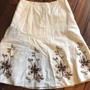 White beaded skirt